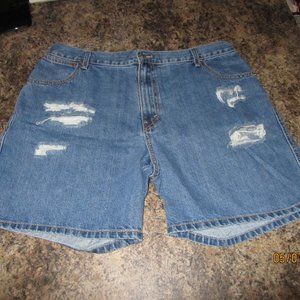 Women's Levi Strauss Distressed Jean Shorts 16 EUC